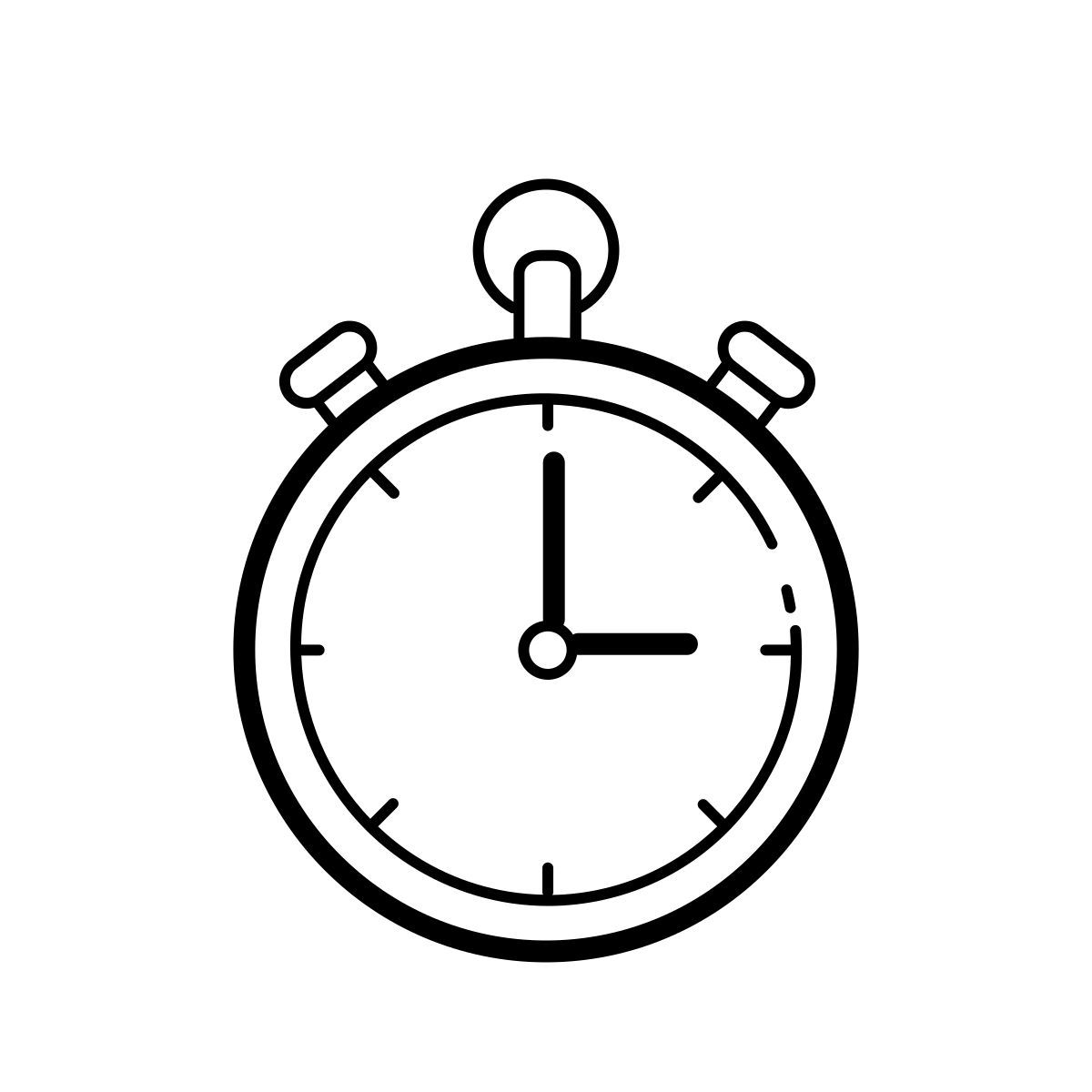outline hand drawn style cronómetro icon