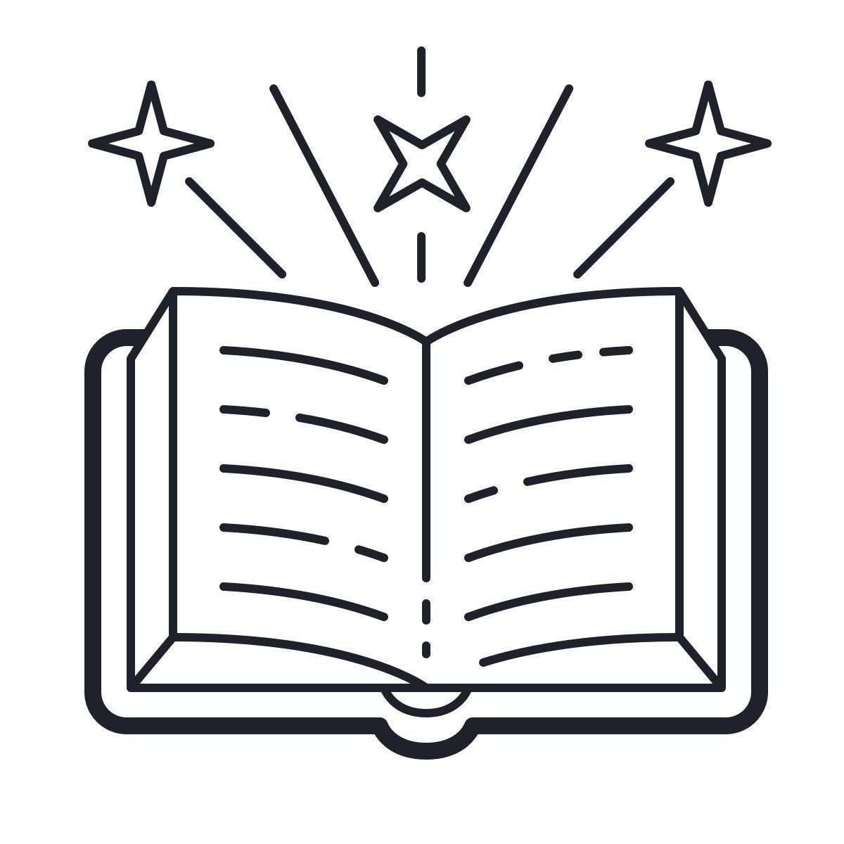 outline hand drawn style contar historias icon