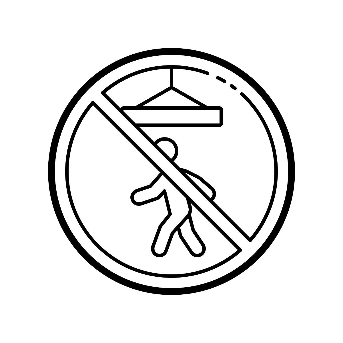 outline hand drawn style charges suspendues icon