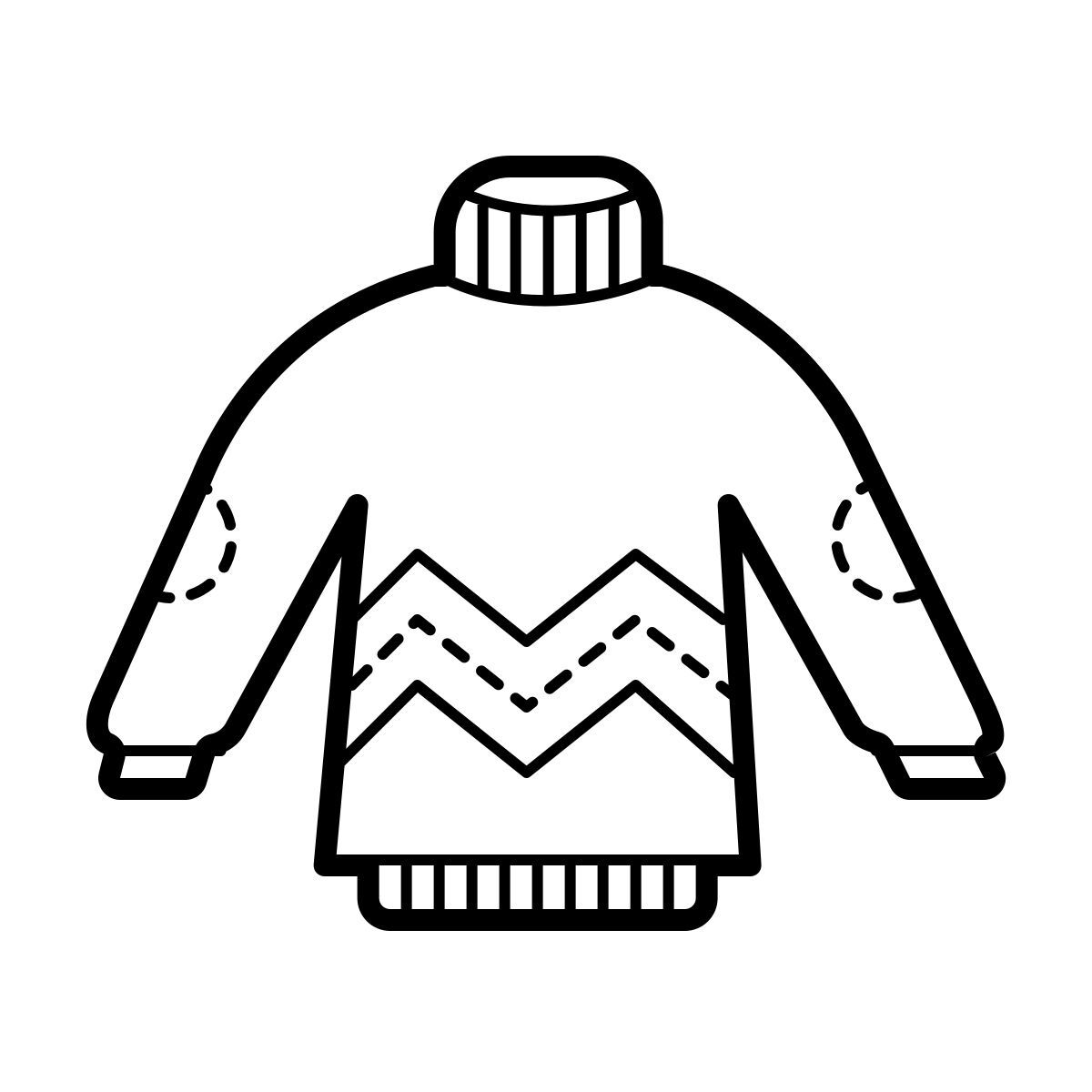 outline hand drawn style suéter icon