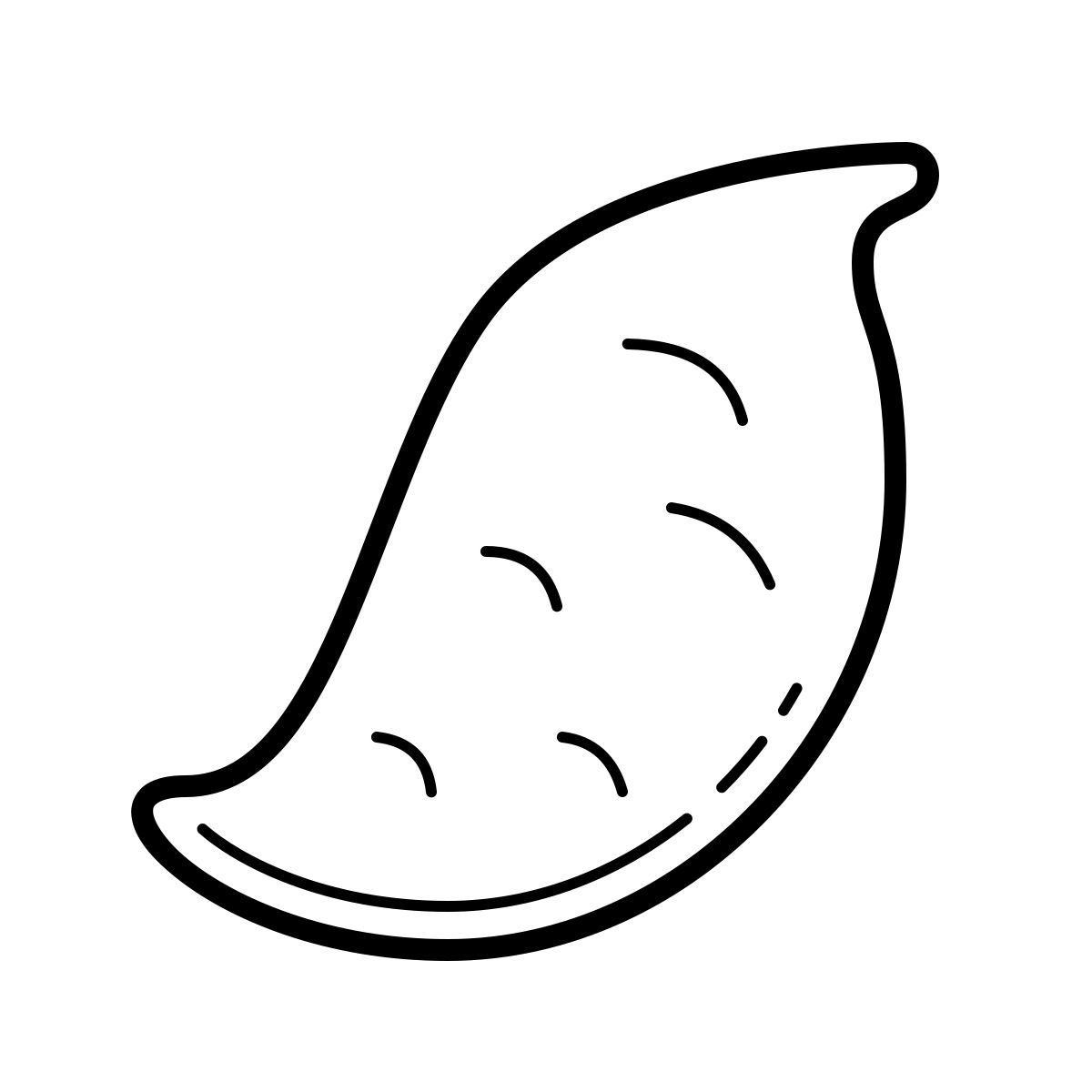 outline hand drawn style batata icon