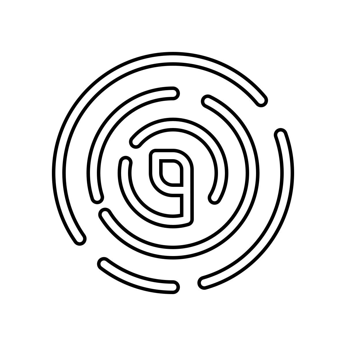 outline hand drawn style tres icon