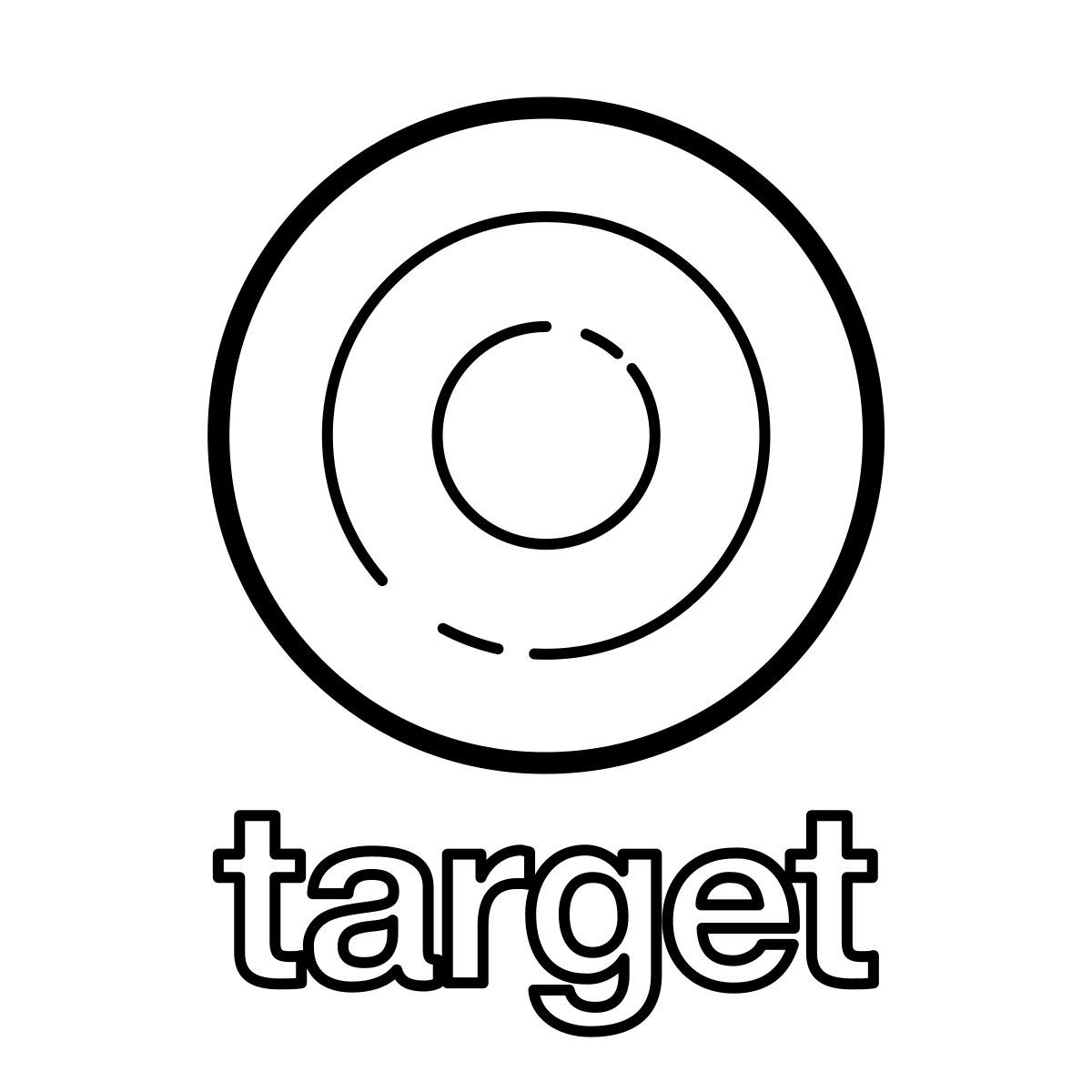 outline hand drawn style bersaglio icon