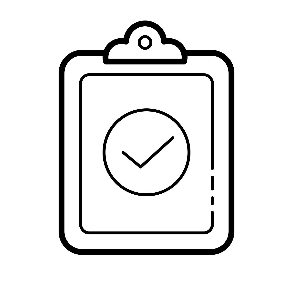 outline hand drawn style aufgabe abgeschlossen icon