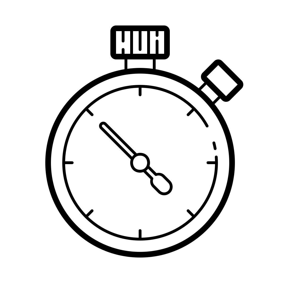 outline hand drawn style tiempo icon