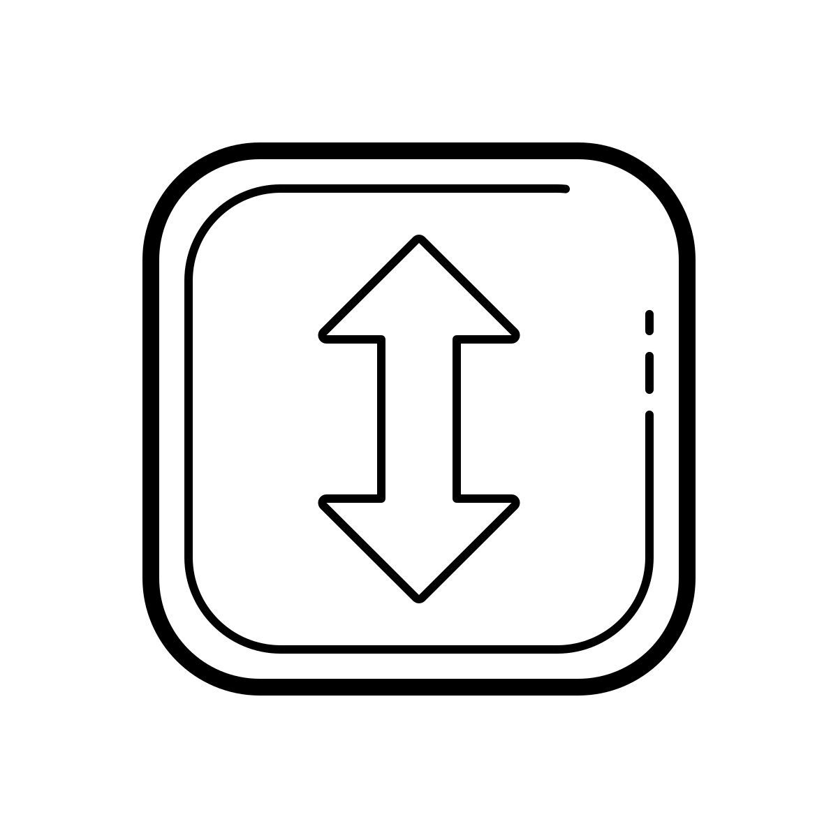 outline hand drawn style 급류 icon