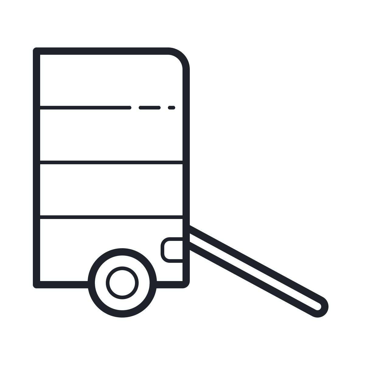 outline hand drawn style truck ramp icon