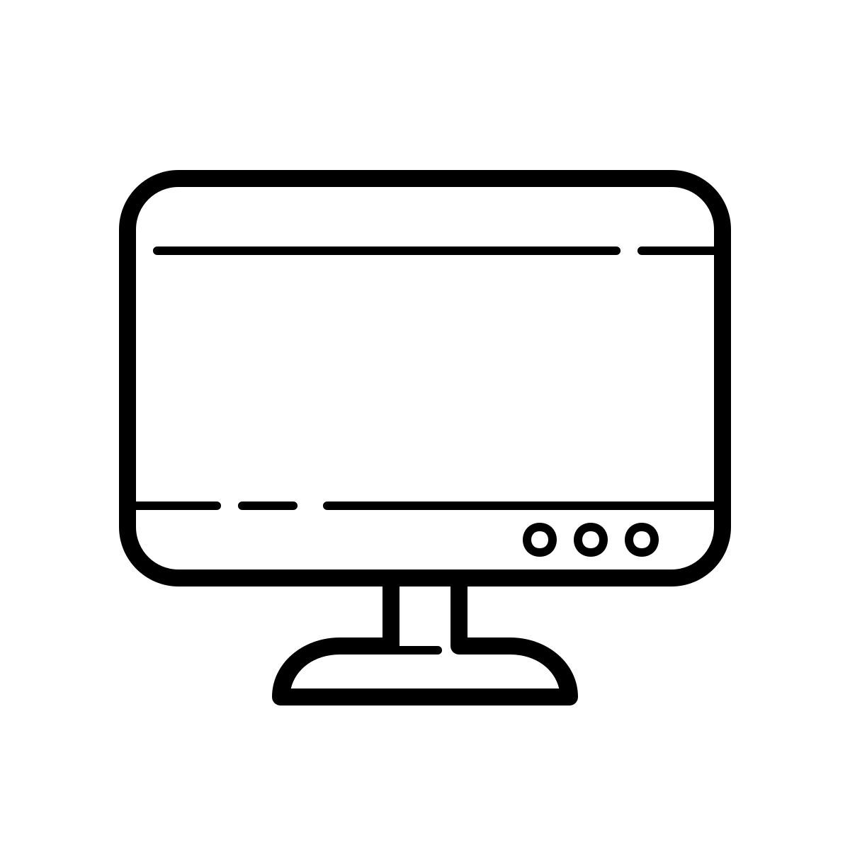 outline hand drawn style televisión icon