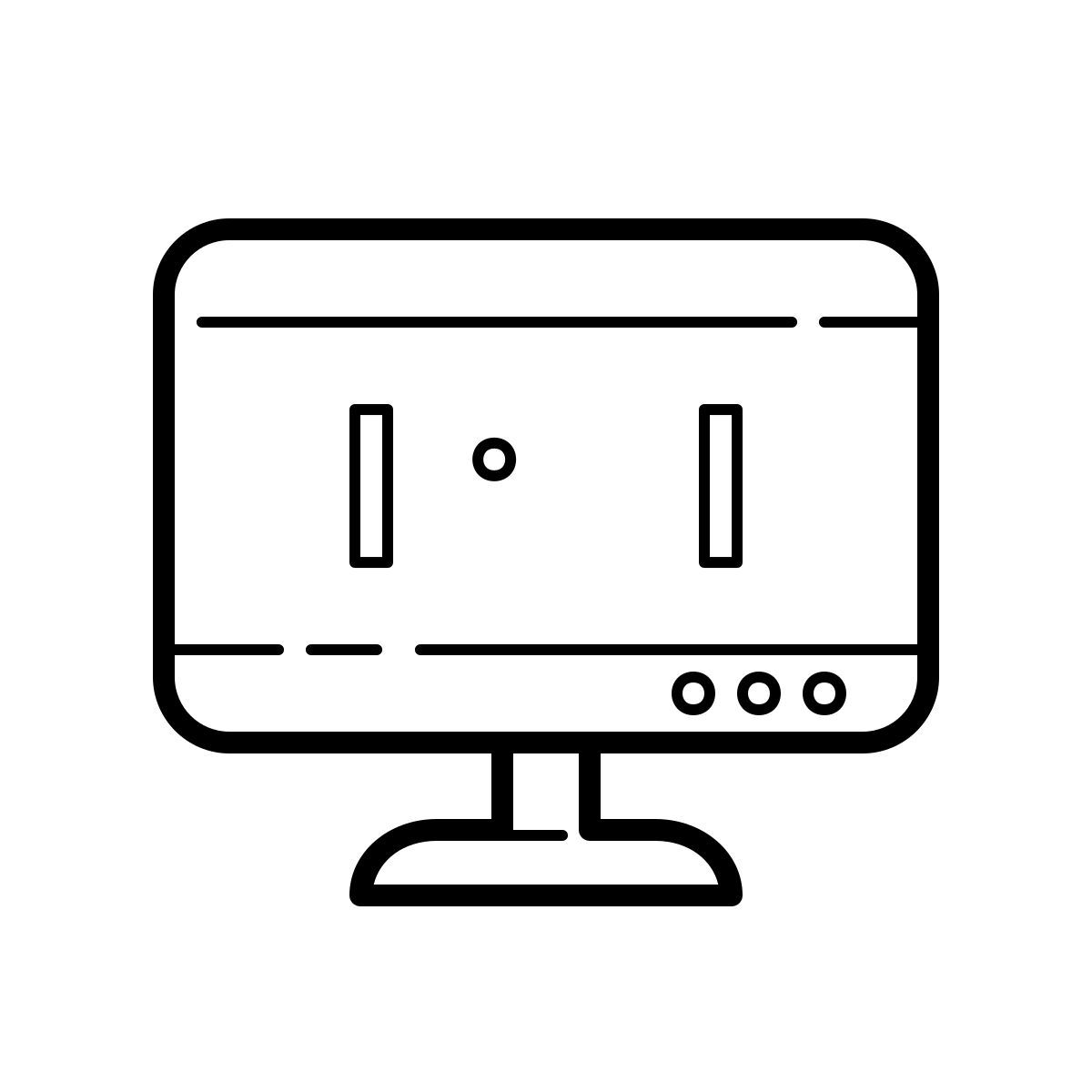 outline hand drawn style video games icon