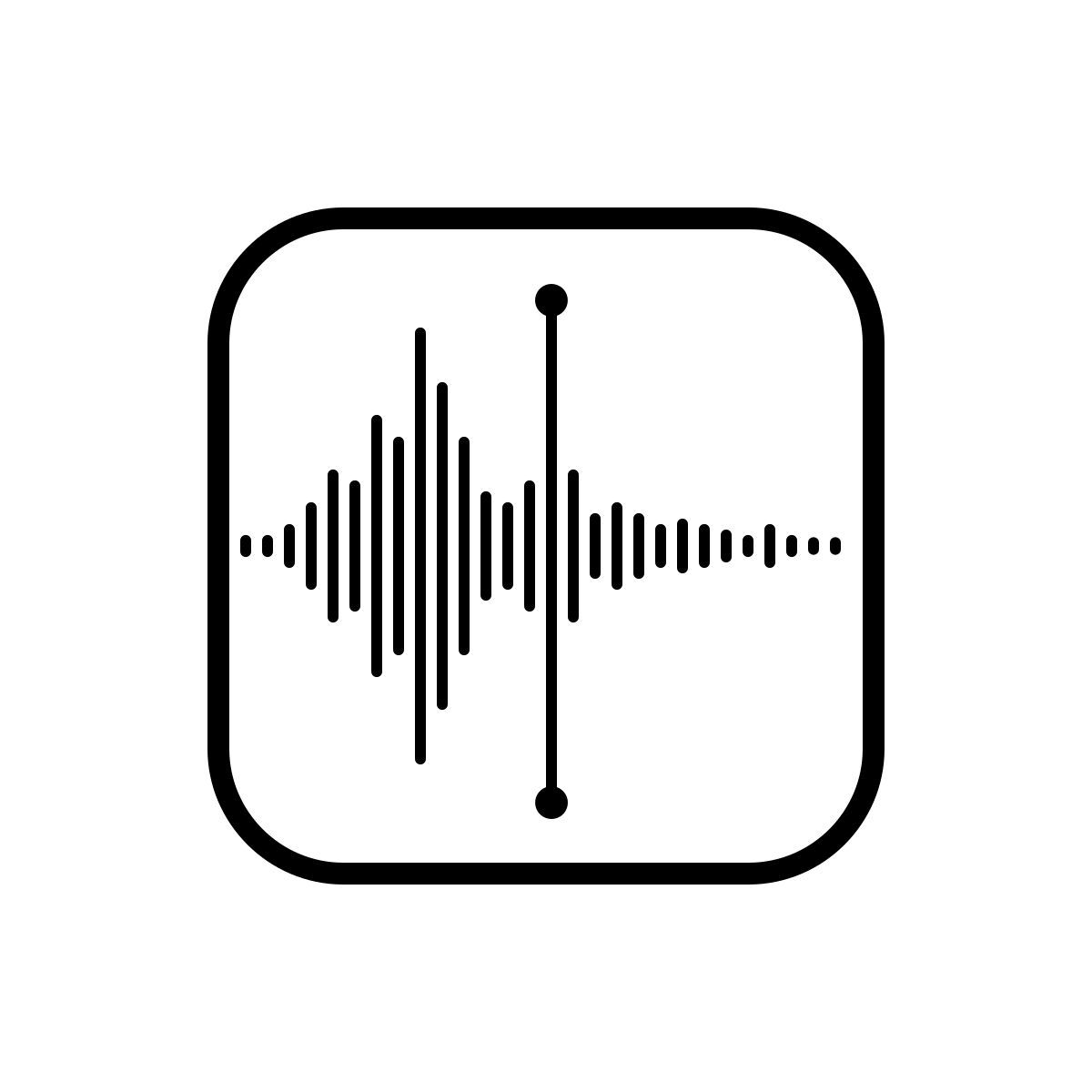 outline hand drawn style promemoria vocali icon