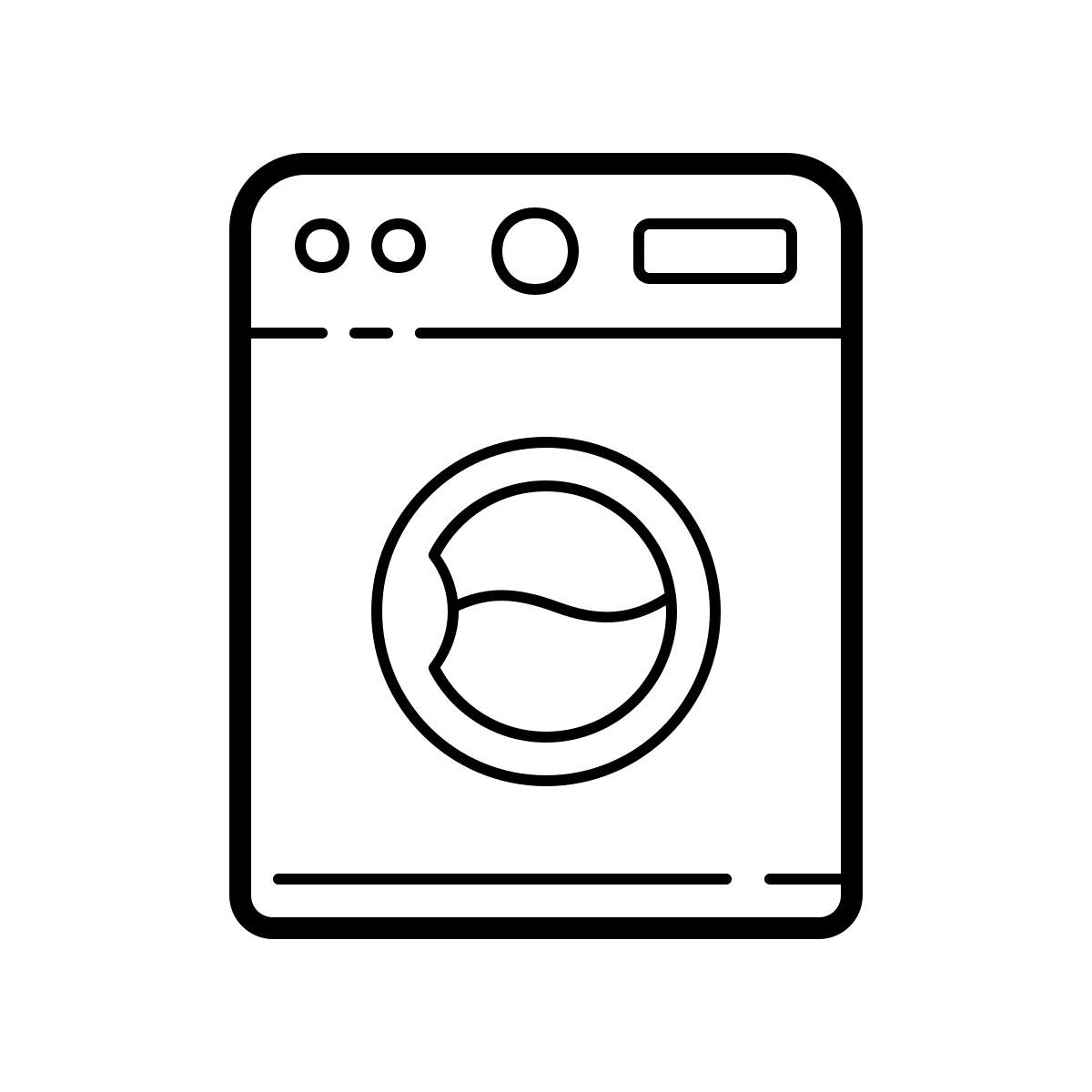 outline hand drawn style lavadora icon