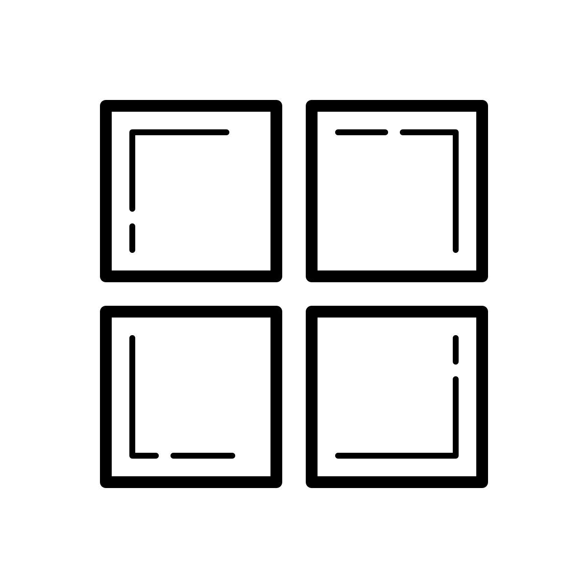 outline hand drawn style ventanas 11 icon