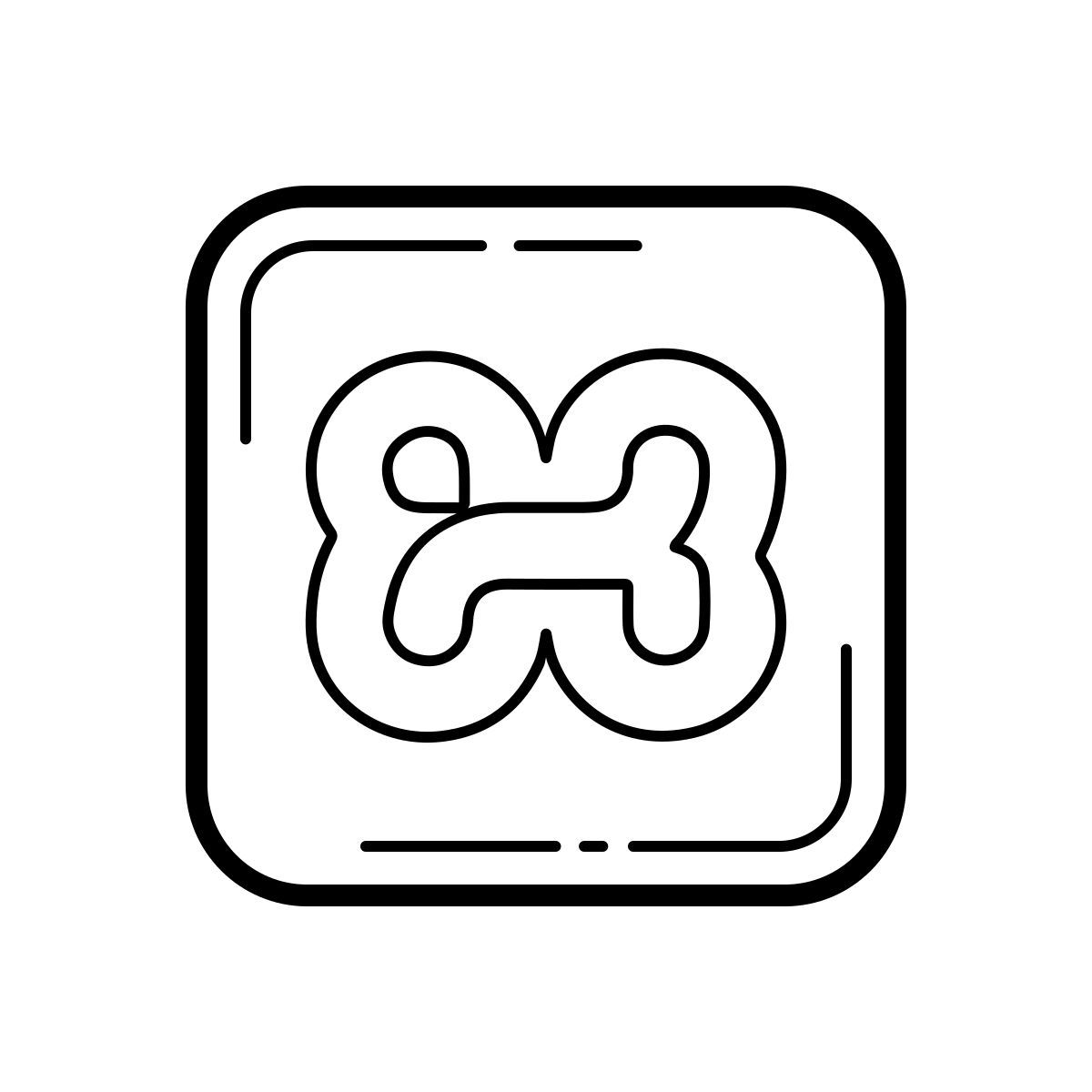 outline hand drawn style xampp icon