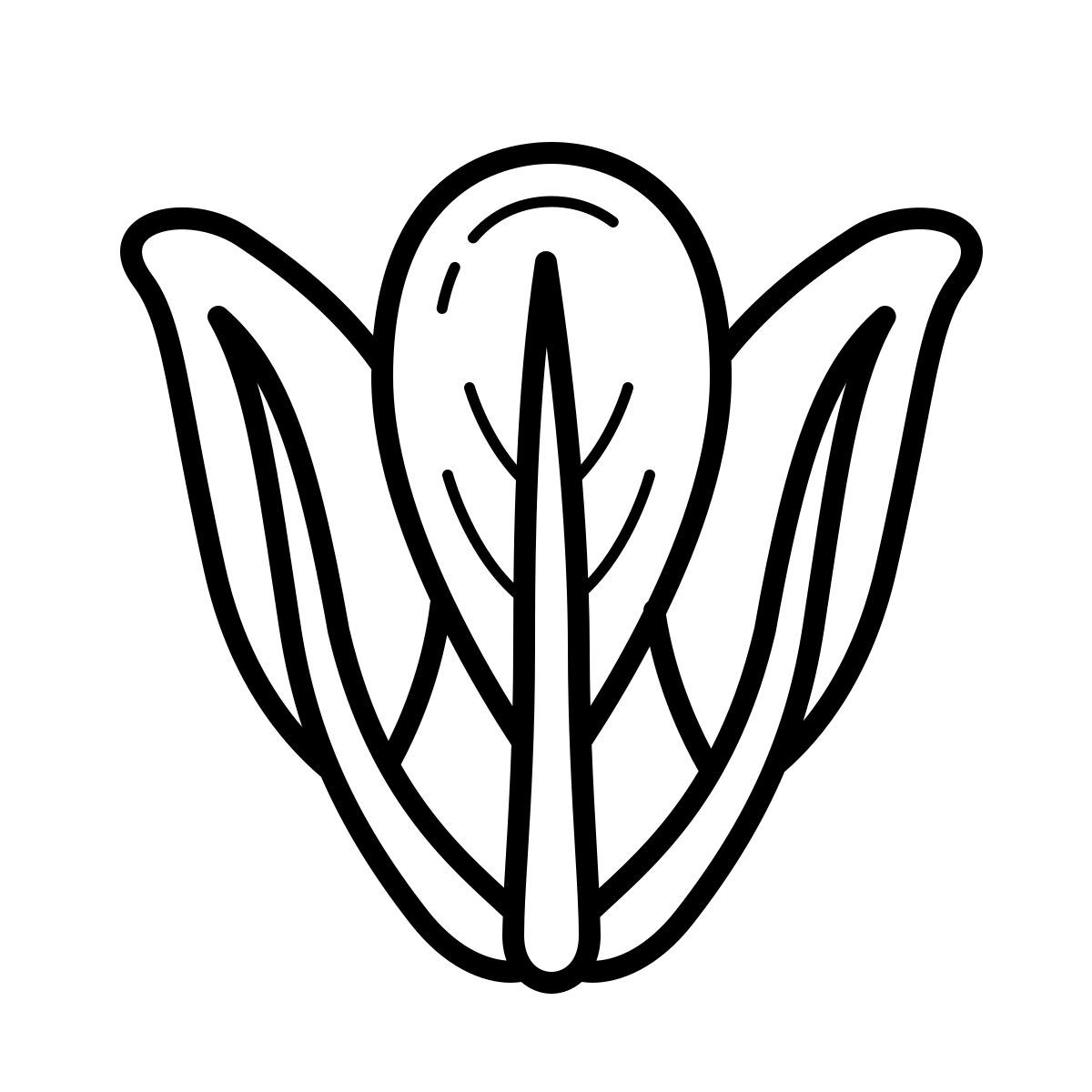 outline hand drawn style 너 초이 icon