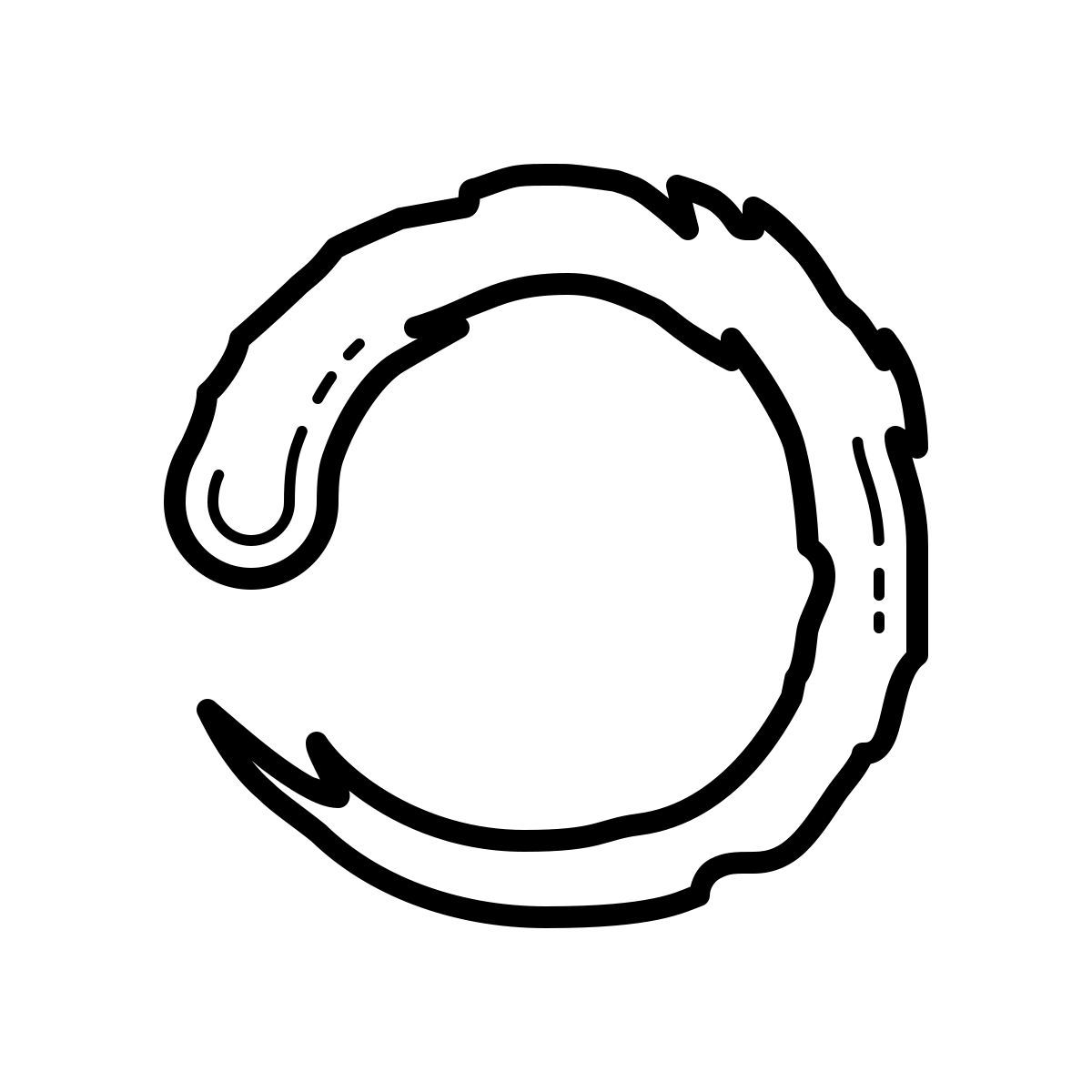 outline hand drawn style 禅宗符号 icon