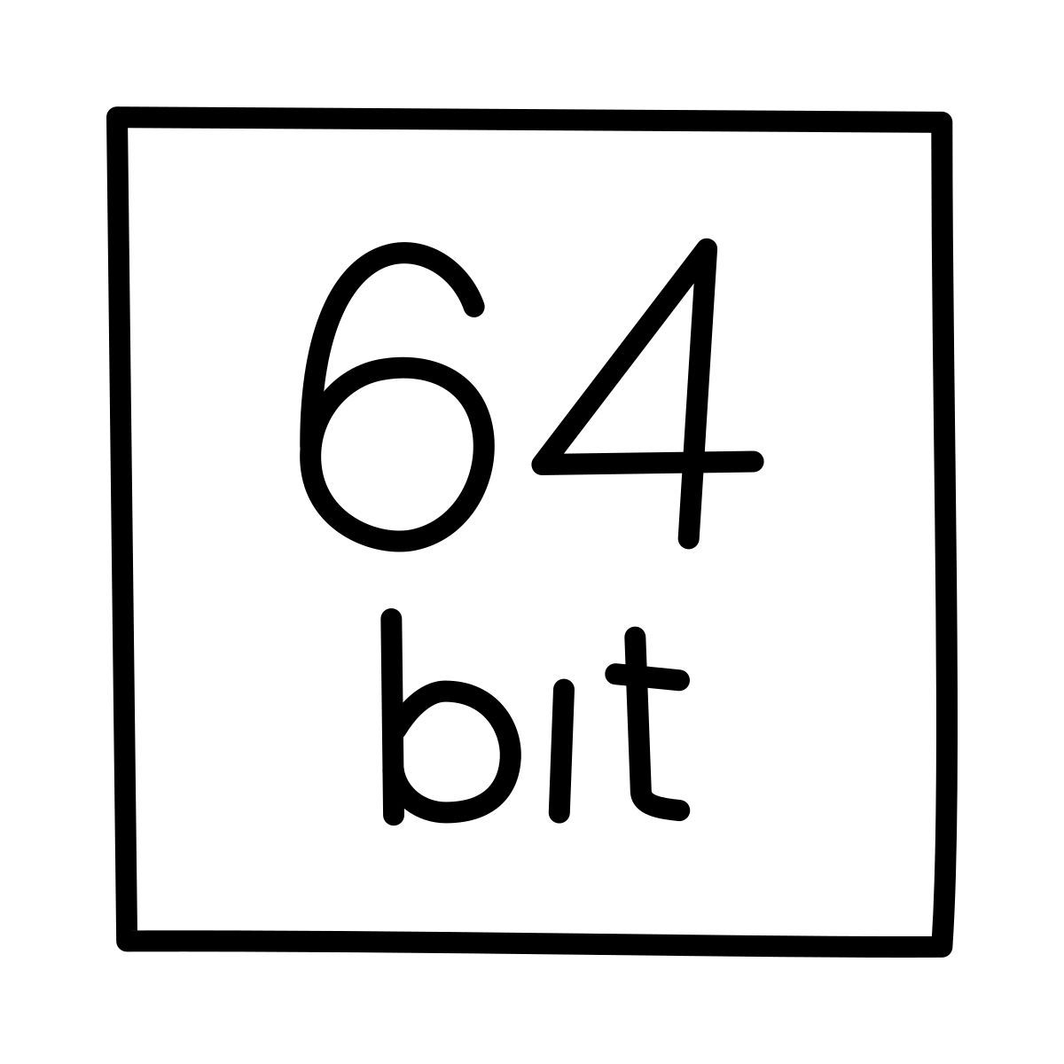 icona 64 bit claude hand drawn stile