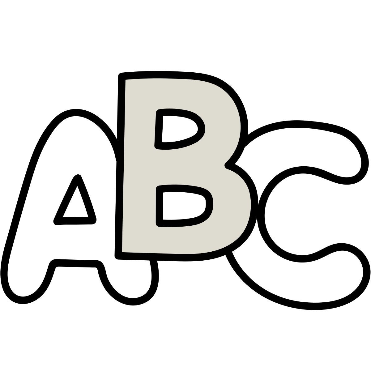 claude hand drawn Stil buchstaben Icon
