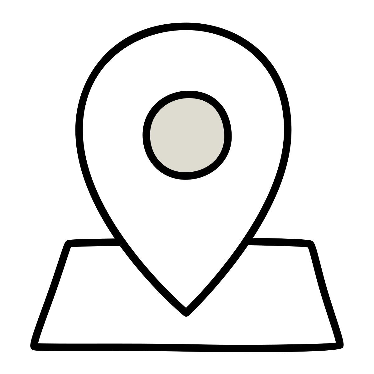 icon mapa claude hand drawn estilo