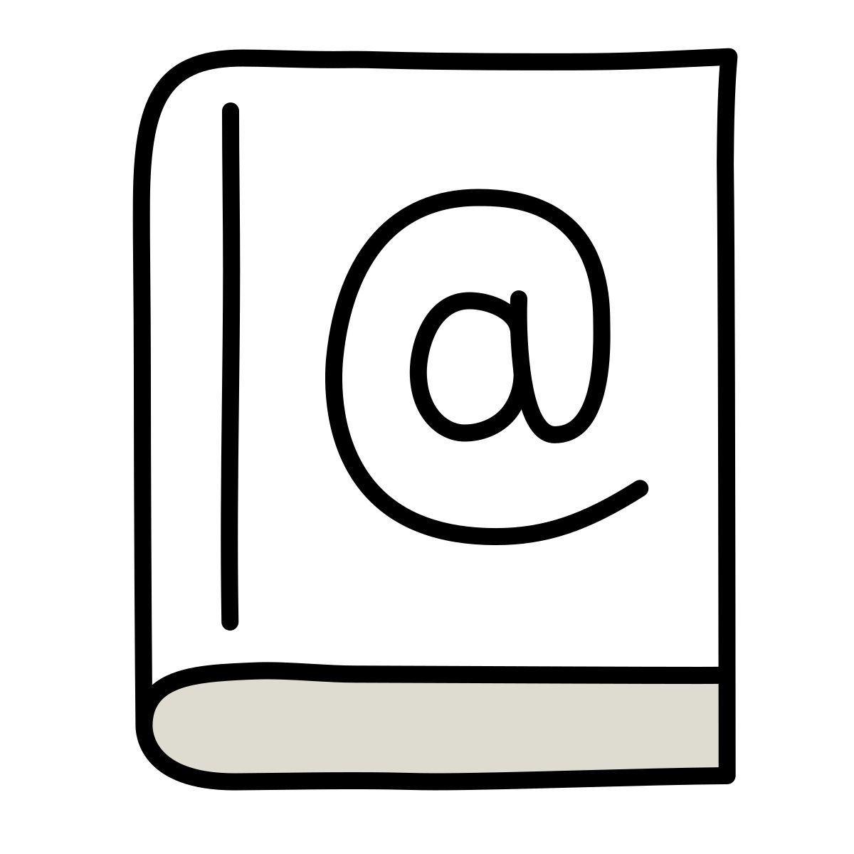 claude hand drawn style adressbuch icon