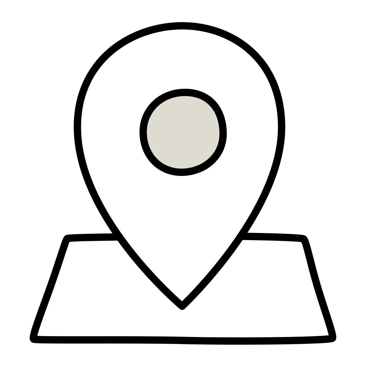 claude hand drawn style address icon