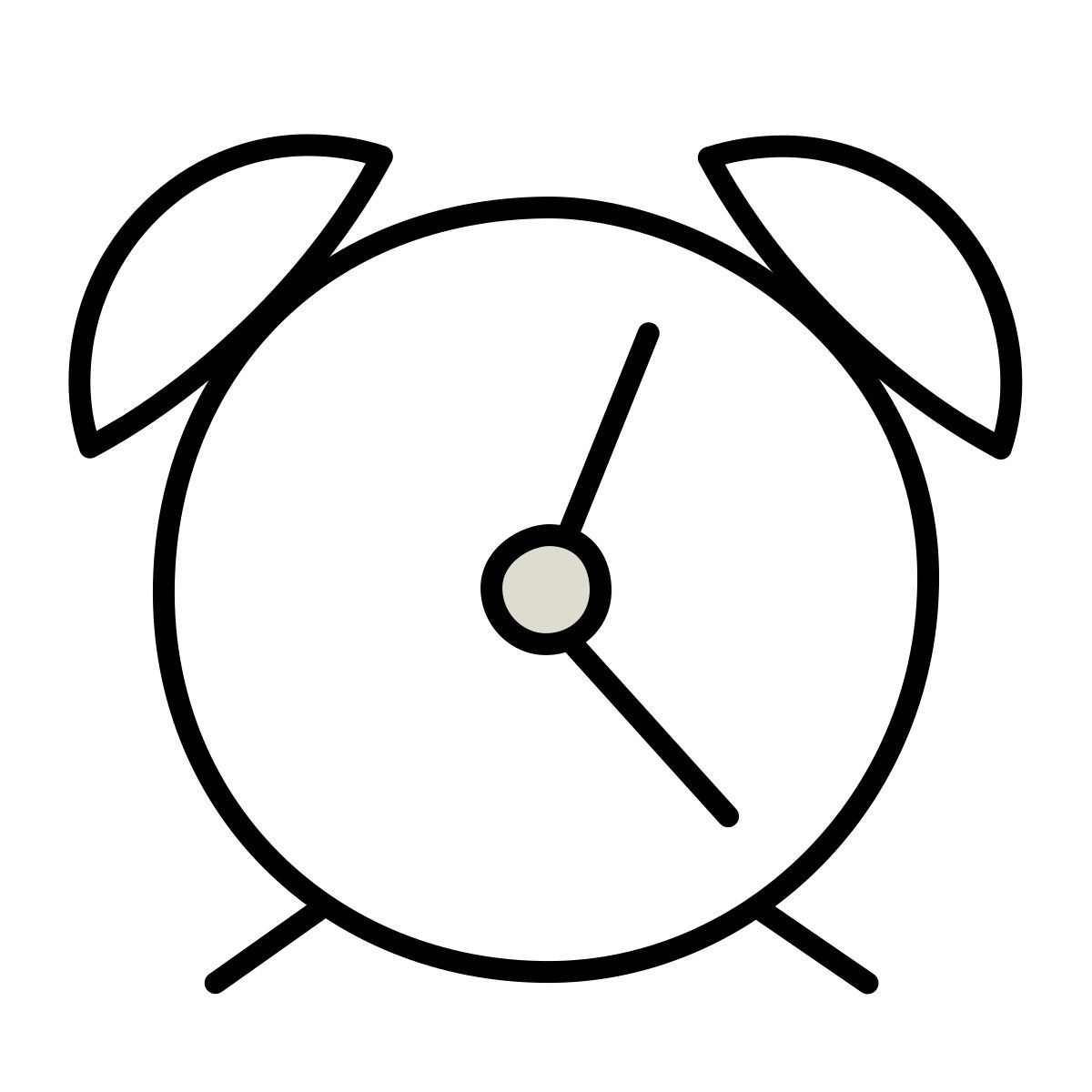 claude hand drawn Stil wecker Icon