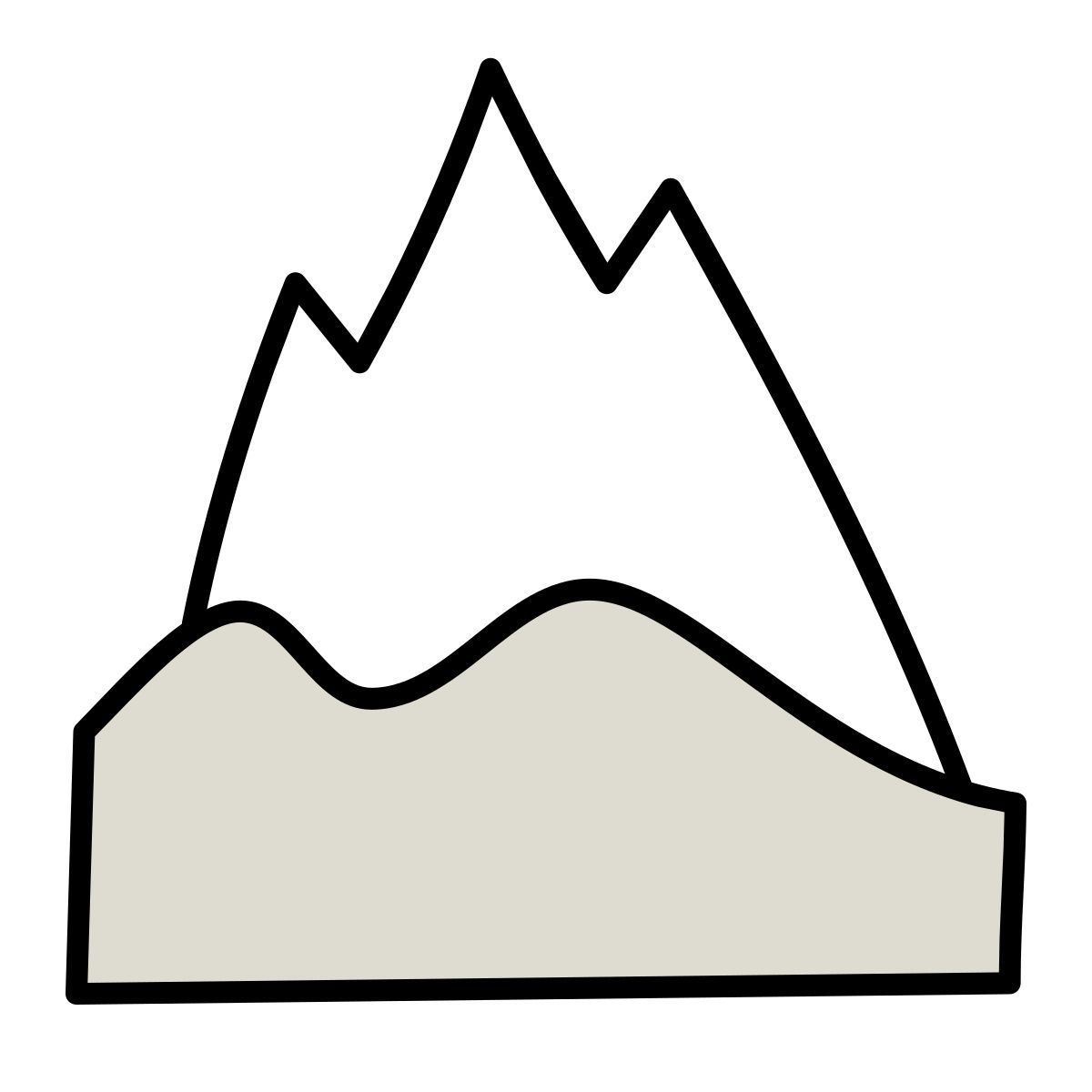claude hand drawn 风格 阿尔卑斯山 图标