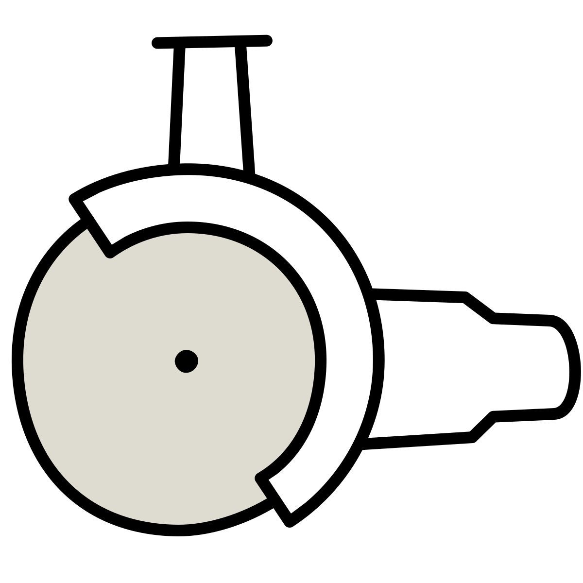 icon grinder de ângulo claude hand drawn estilo