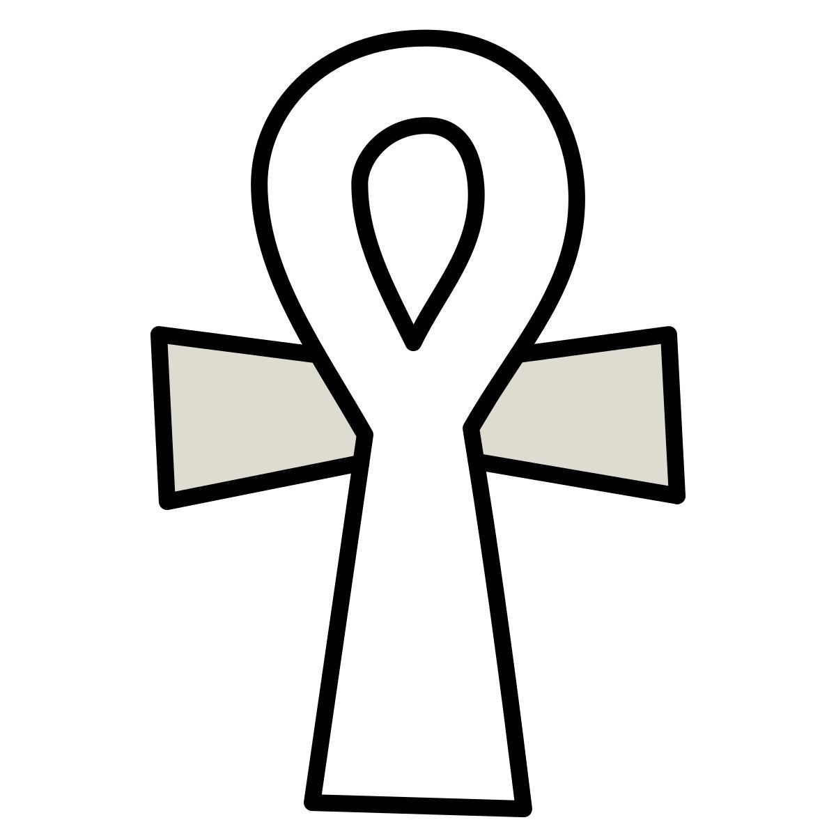 claude hand drawn Stil ankh Icon