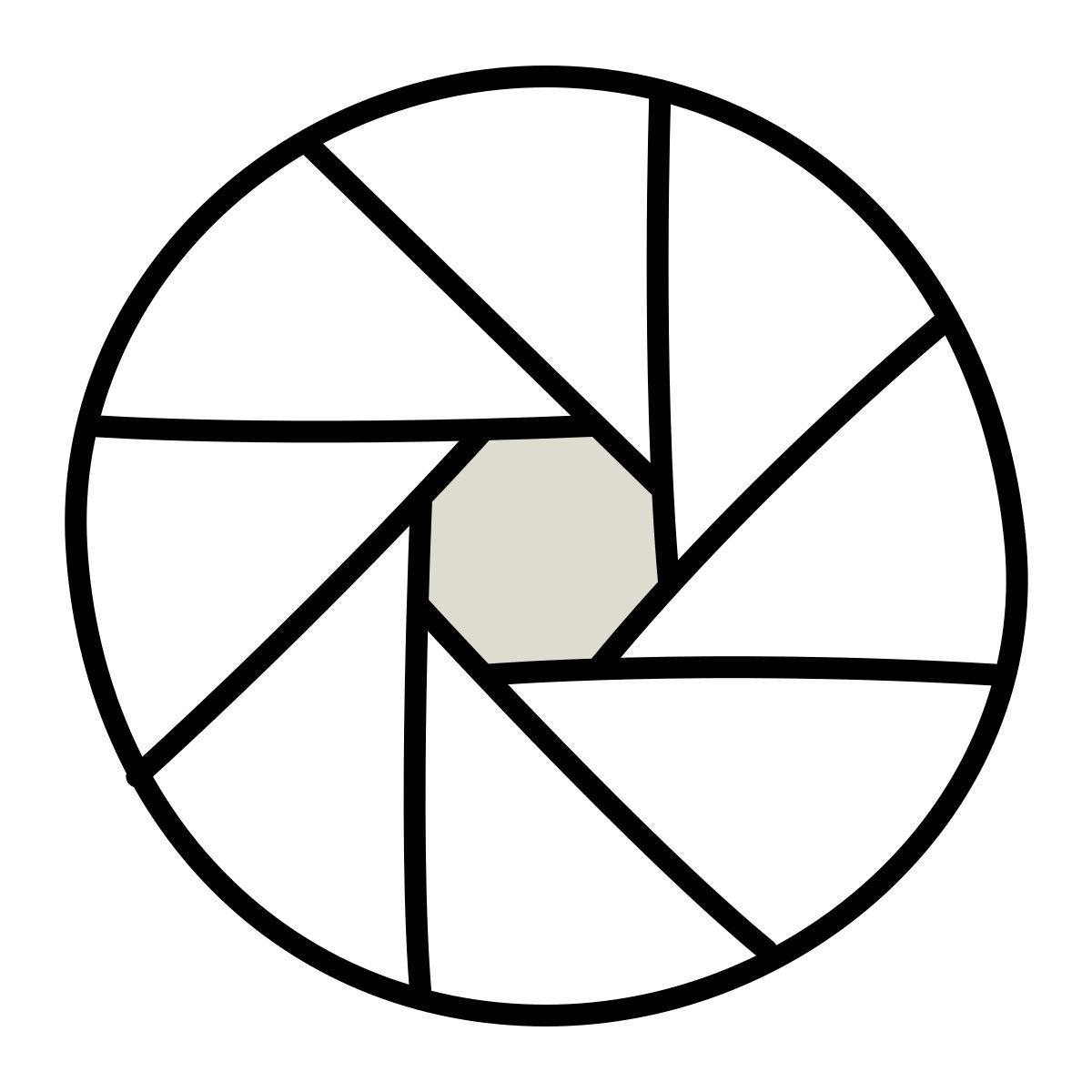 claude hand drawn style aperture icon