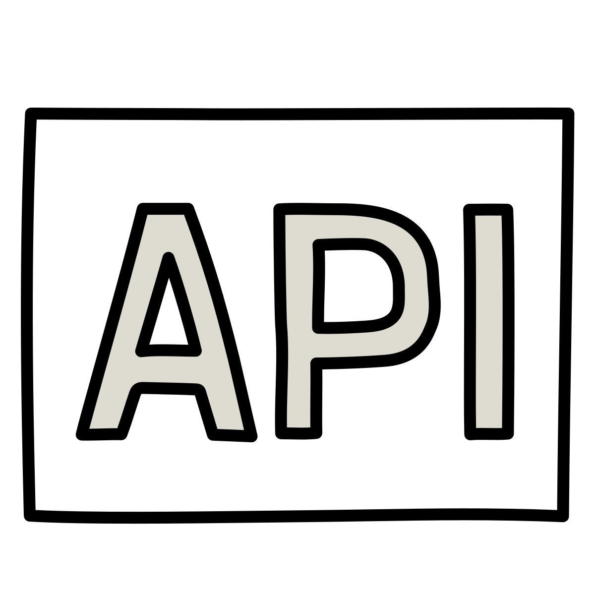 claude hand drawn style api icon
