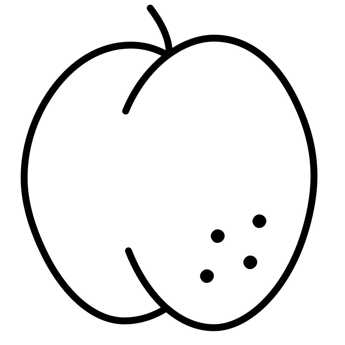 claude hand drawn Stil aprikose Icon