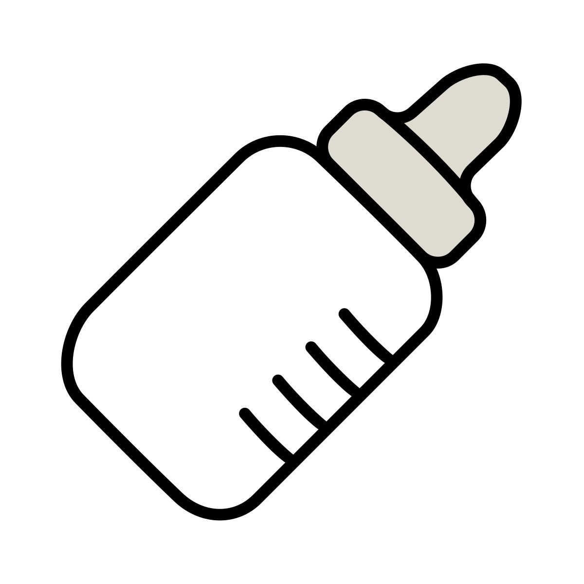 claude hand drawn style biberon icon