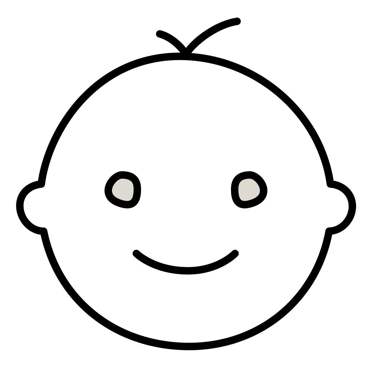 claude hand drawn style chambre de bébé icon