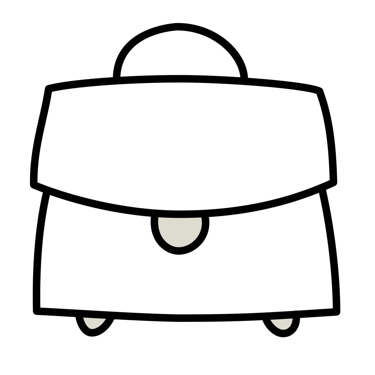 claude hand drawn style bag icon