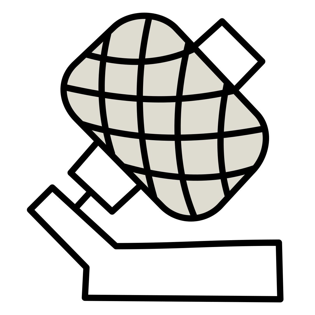 icono bola winder claude hand drawn estilo