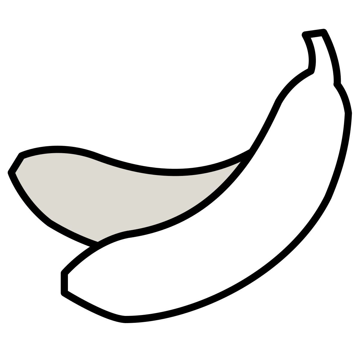 claude hand drawn style banane icon