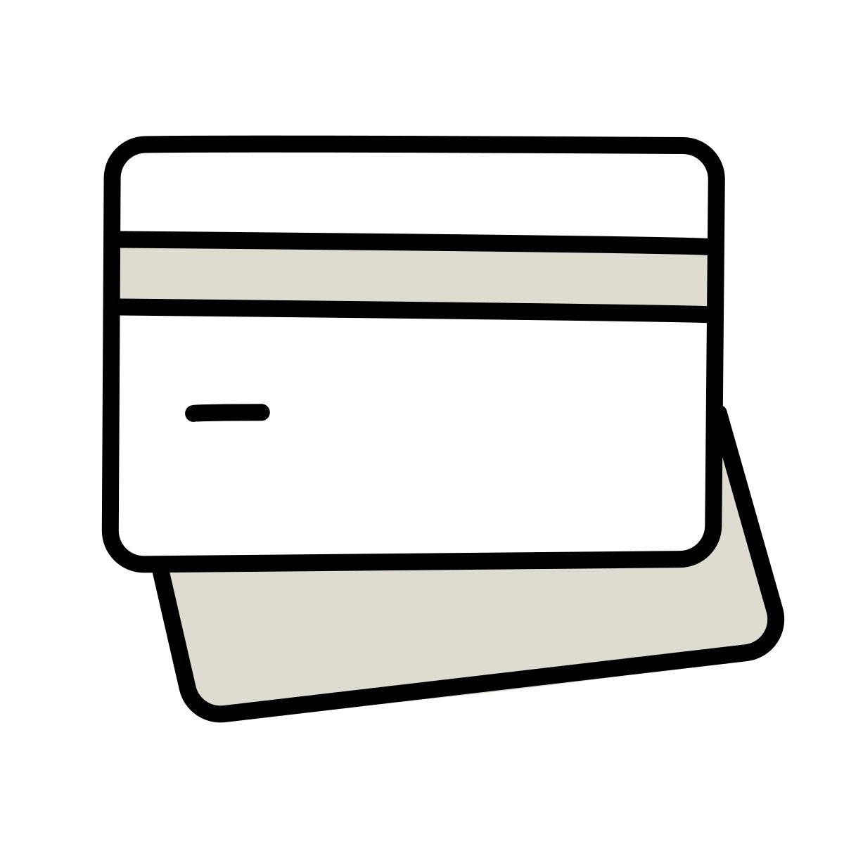 claude hand drawn style cartões de banco icon