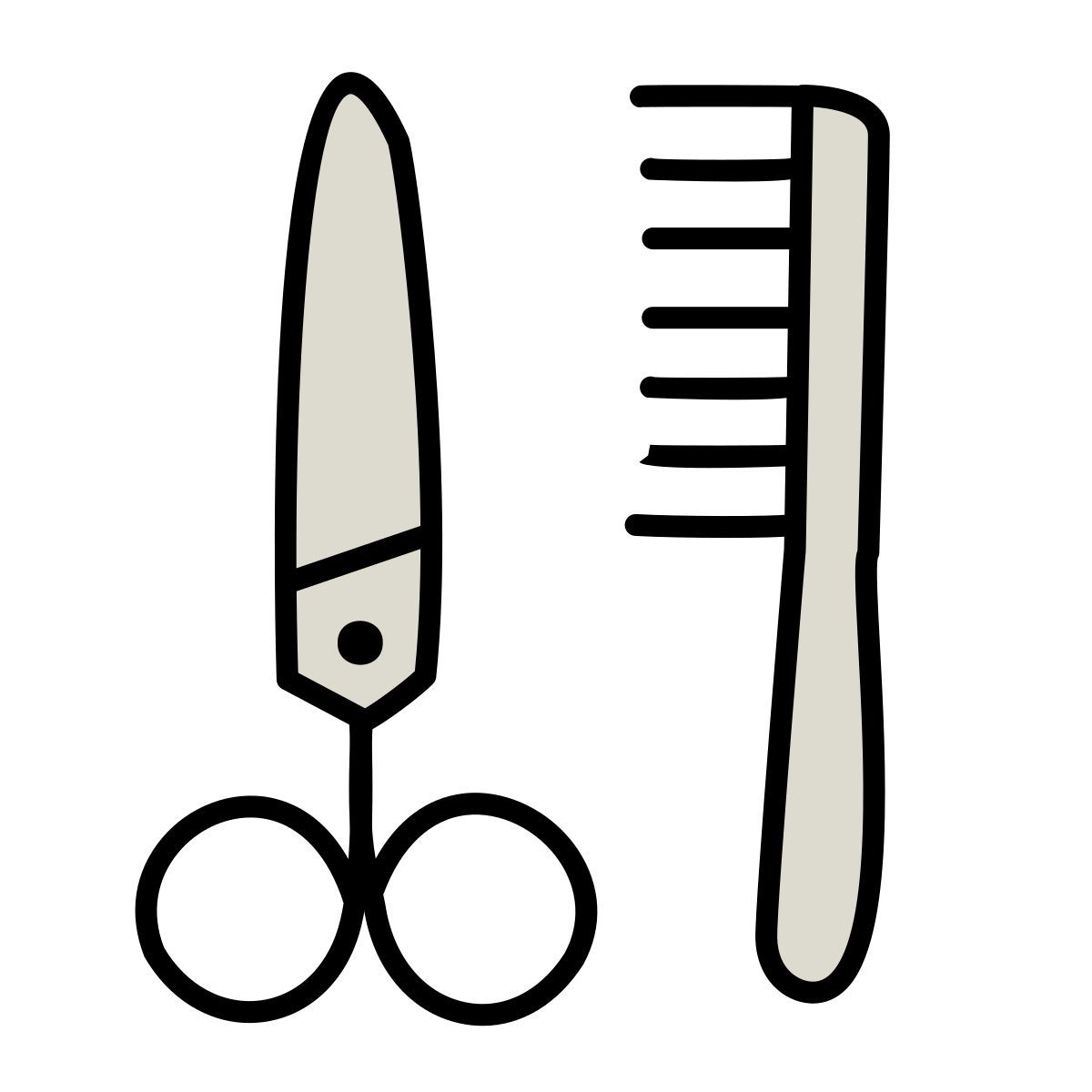 claude hand drawn style barbiere icon