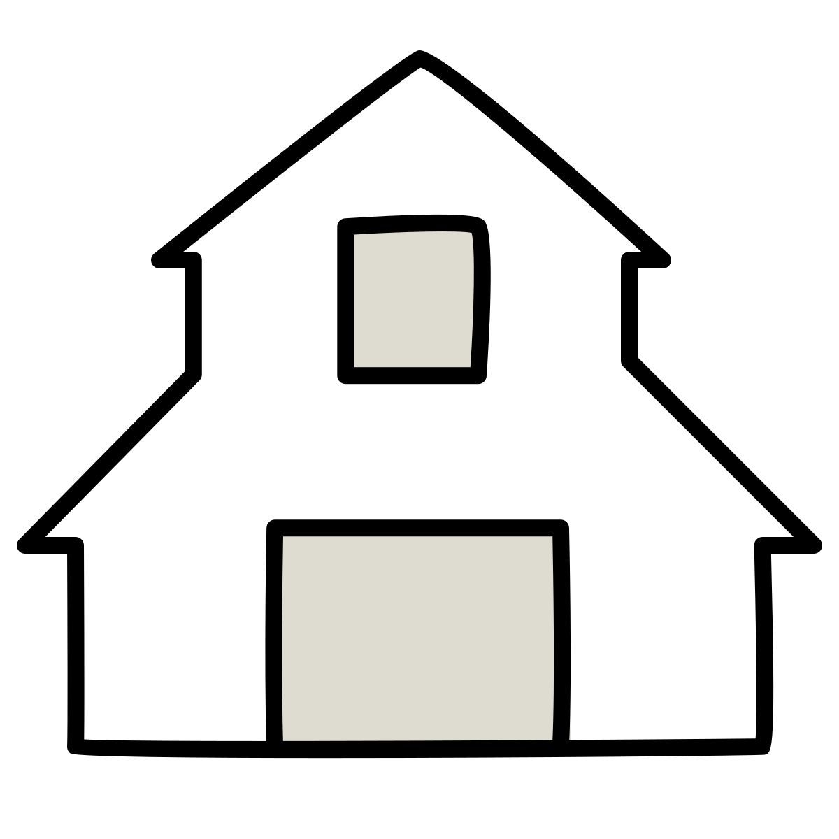 claude hand drawn Stil scheune Icon