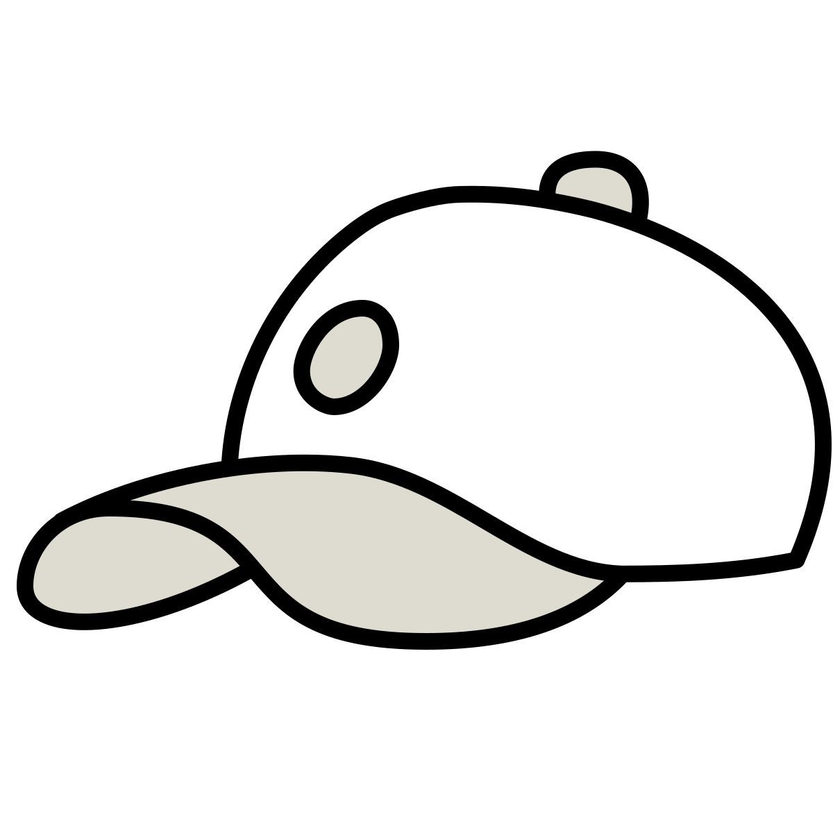 claude hand drawn style baseball cap icon
