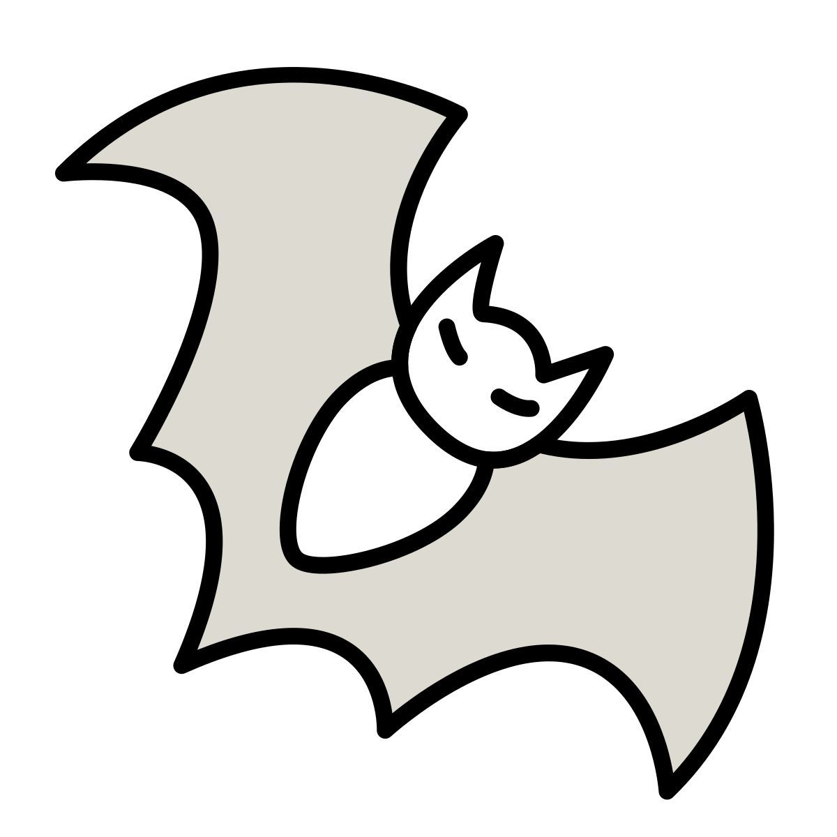 claude hand drawn style fledermaus icon