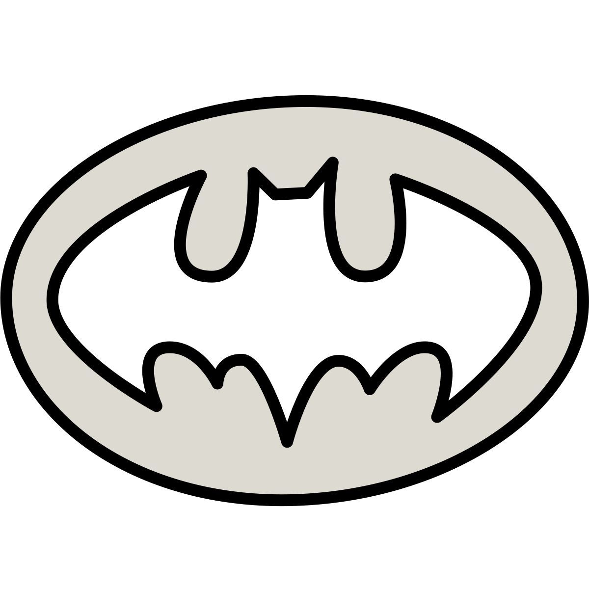 claude hand drawn 스타일 batman 아이콘