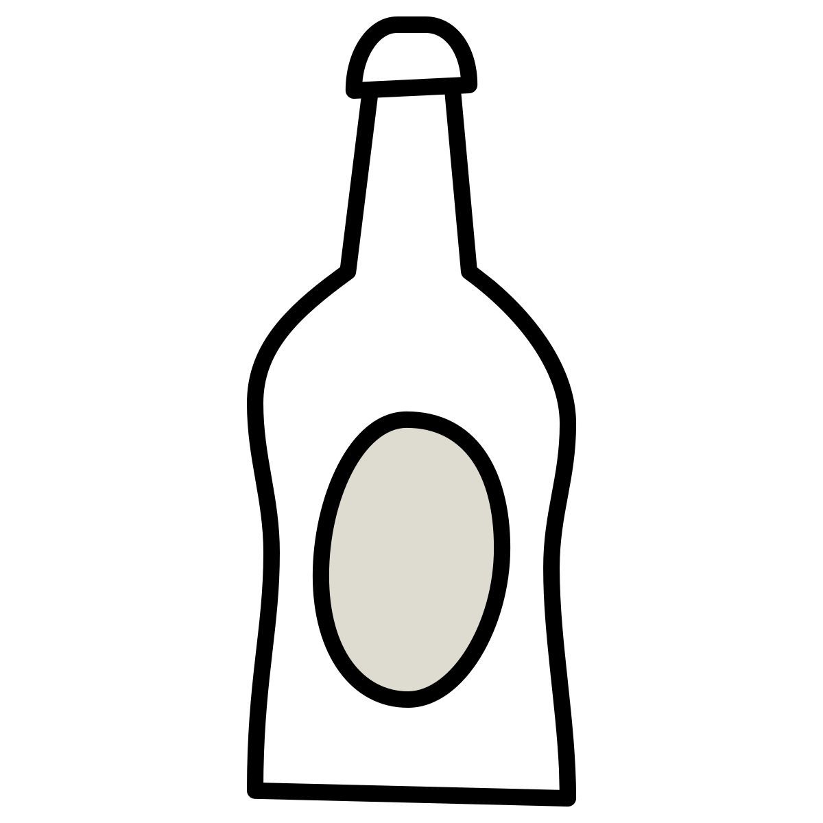 claude hand drawn Stil bierflasche Icon