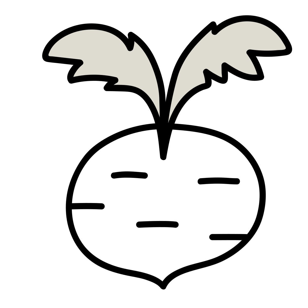 claude hand drawn style betterave icon