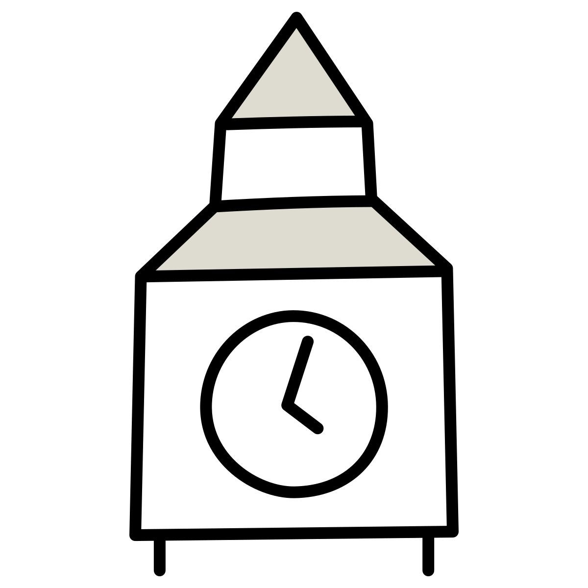 claude hand drawn Stil big ben Icon