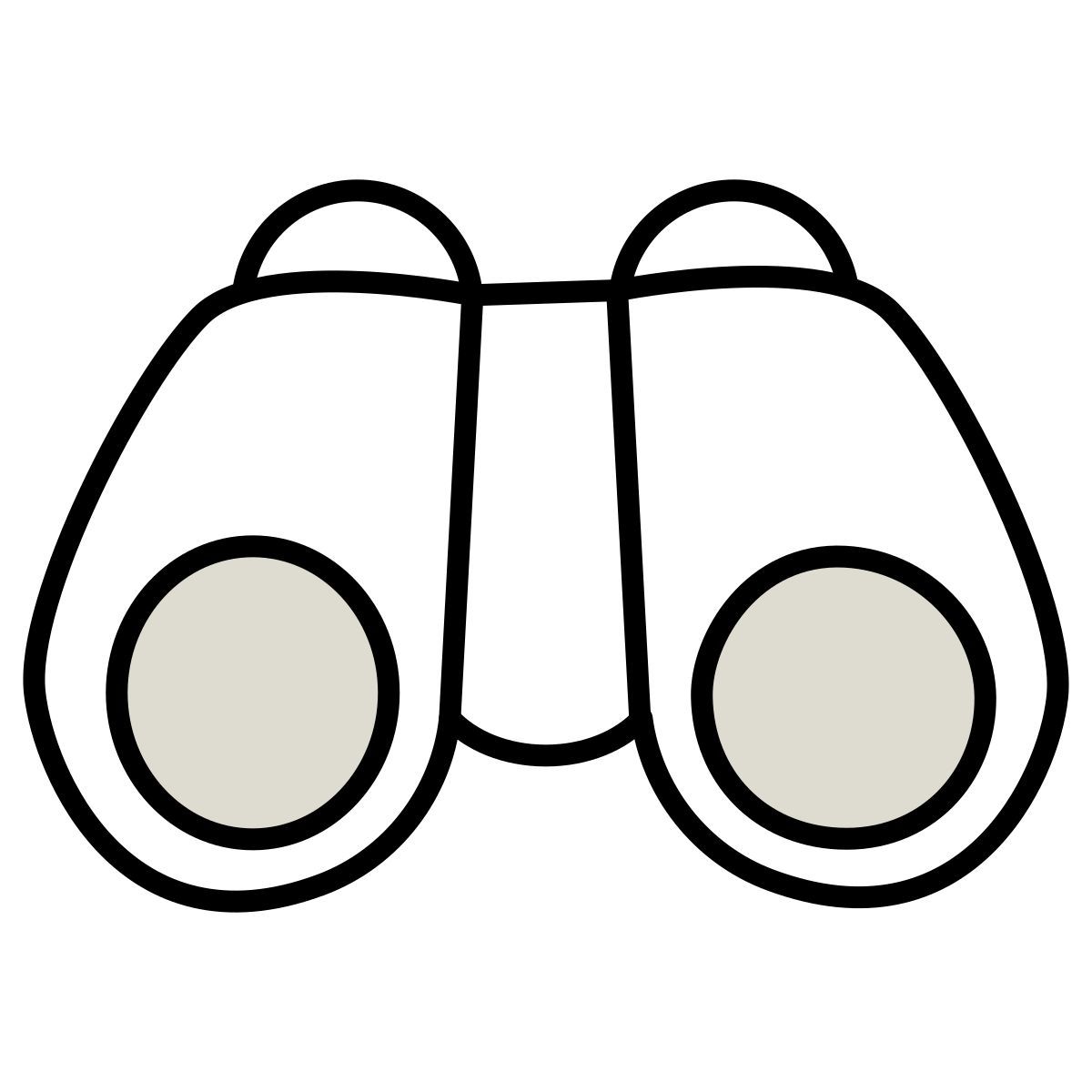 icona binoculars claude hand drawn stile