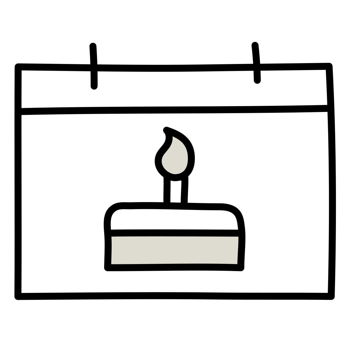 claude hand drawn style 誕生日 アイコン