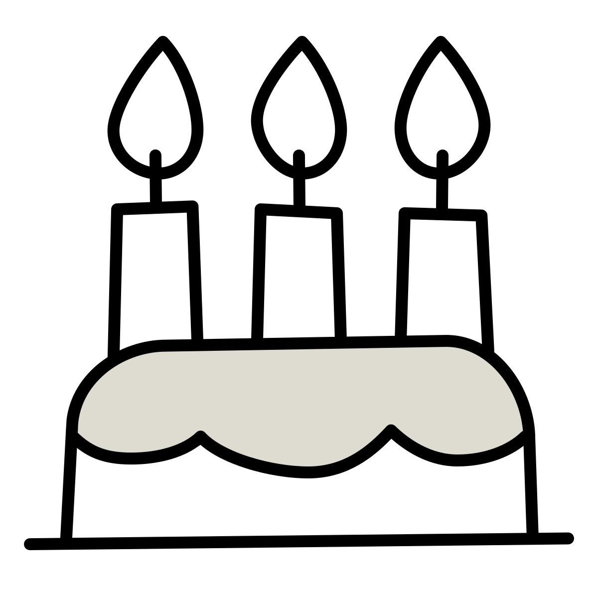 claude hand drawn Stil geburtstag Icon