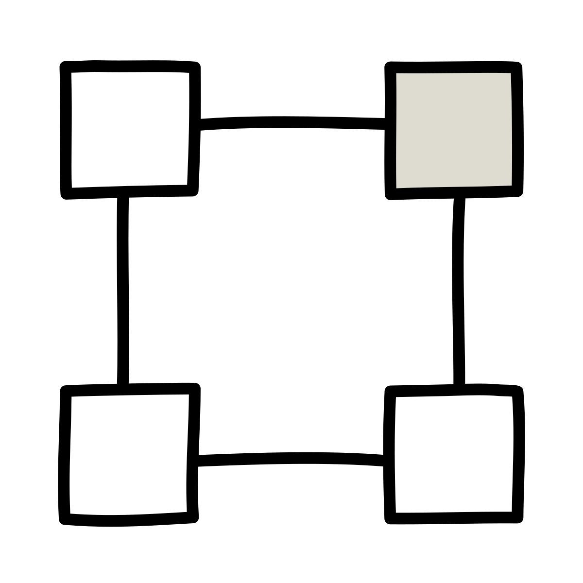 icon tecnologia blockchain claude hand drawn estilo