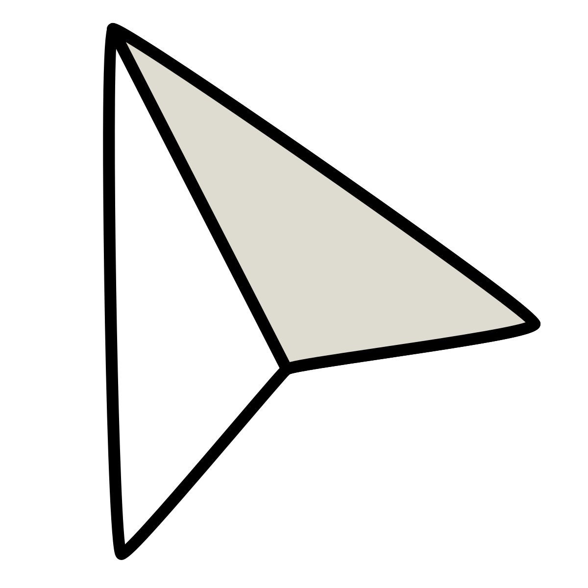 icon ponteiro azul claude hand drawn estilo